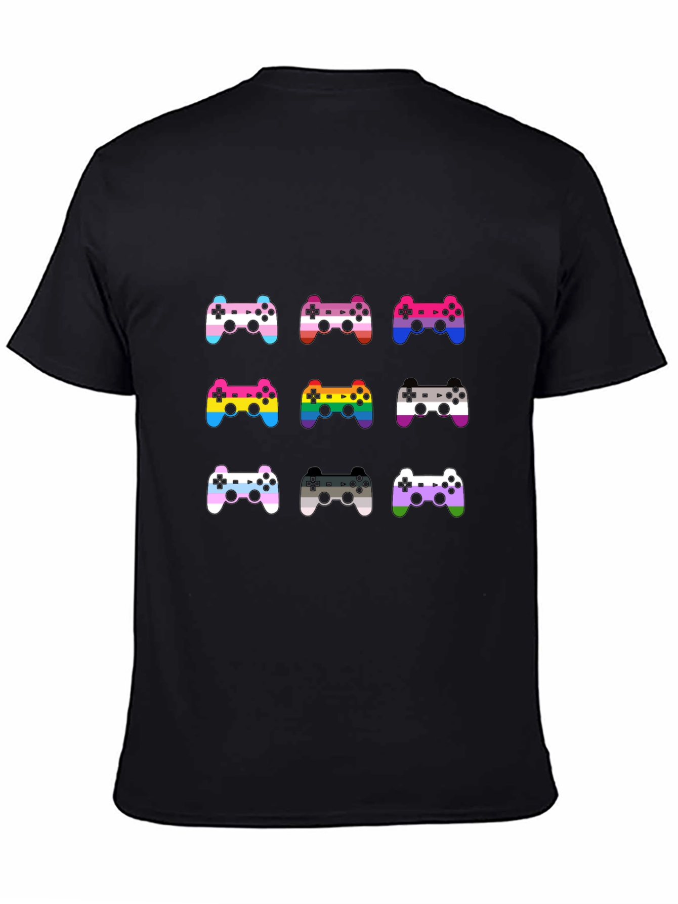 LGBTQ+ Gamer T-Shirt: Pride Controller Design