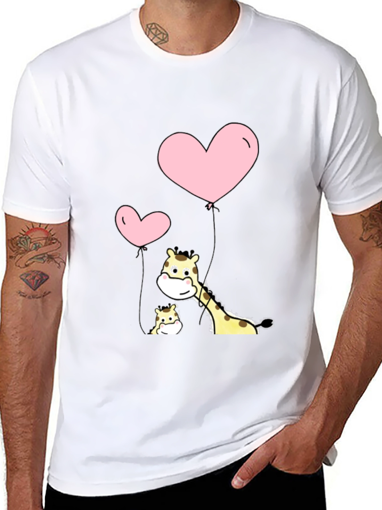 Giraffe Love Heart T-Shirt