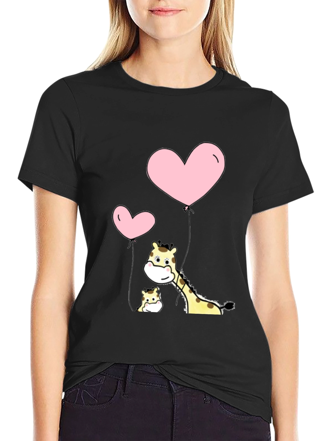 Giraffe Love Heart T-Shirt