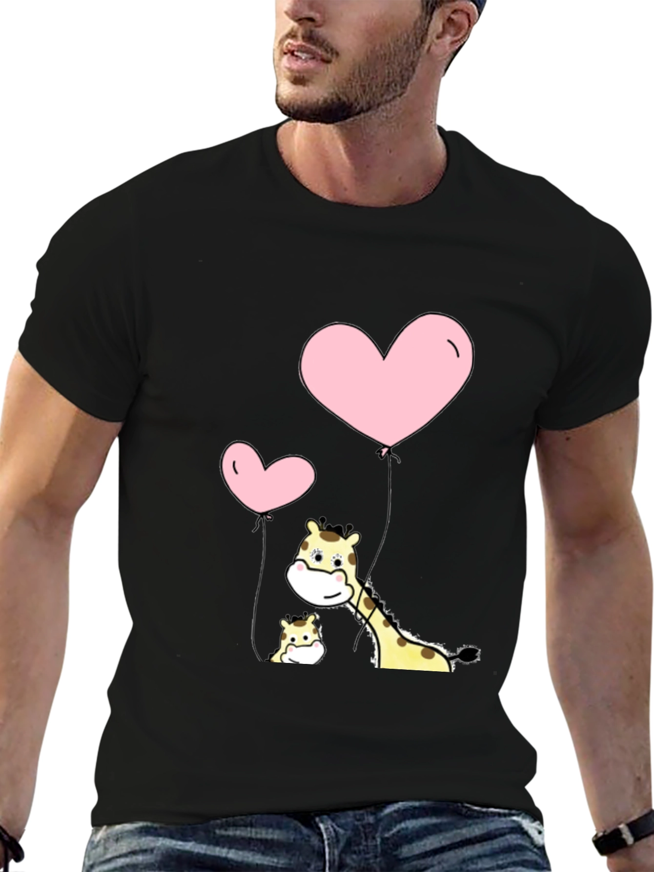 Giraffe Love Heart T-Shirt