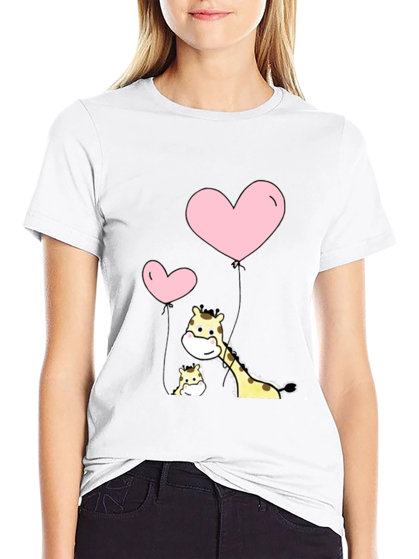 Giraffe Love Heart T-Shirt
