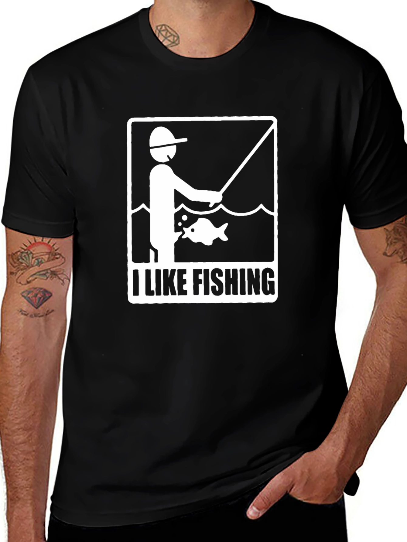 I Like Fishing Graphic Tee - Fisherman Gift