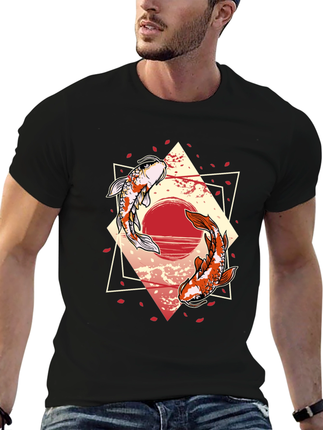 Koi Fish Graphic Tee - Japanese Style T-Shirt