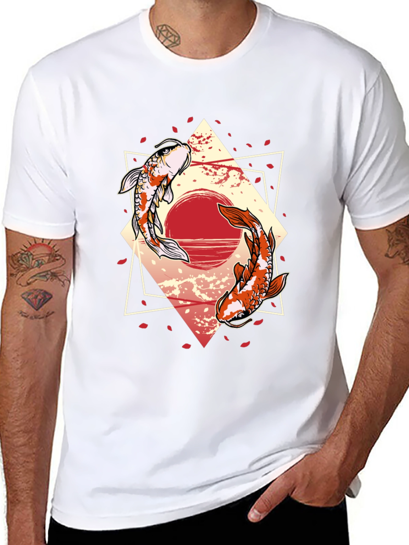 Koi Fish Graphic Tee - Japanese Style T-Shirt