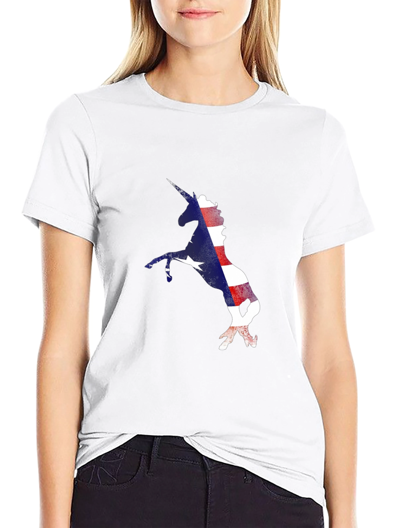 American Flag Unicorn Graphic Tee