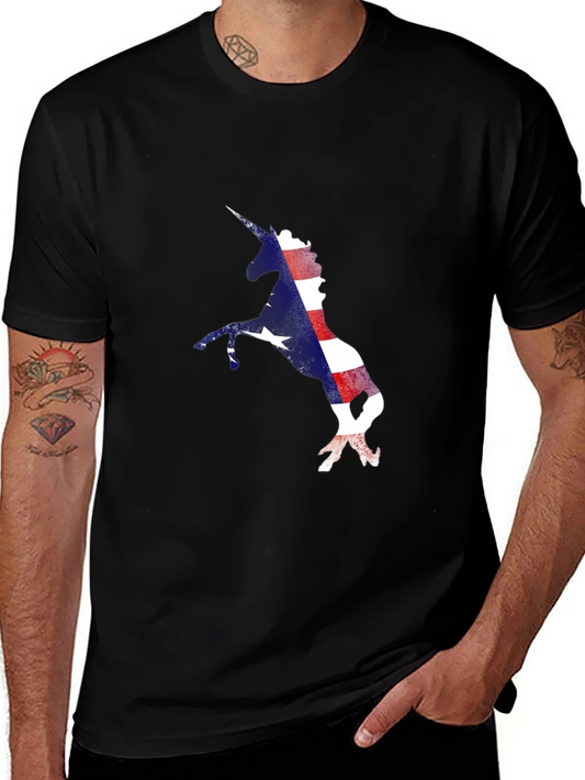 American Flag Unicorn Graphic Tee