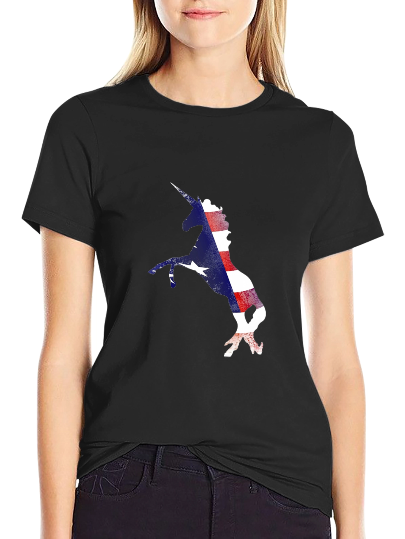 American Flag Unicorn Graphic Tee