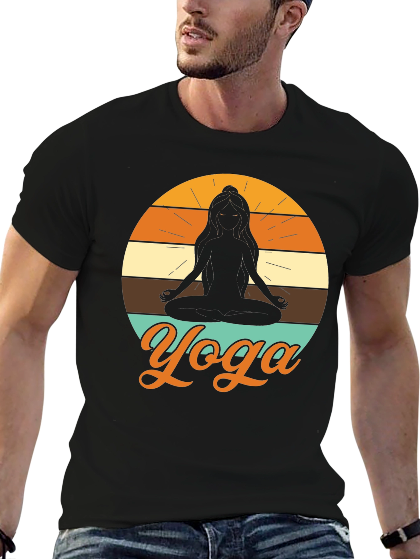 Yoga Silhouette T-Shirt - Meditative Design