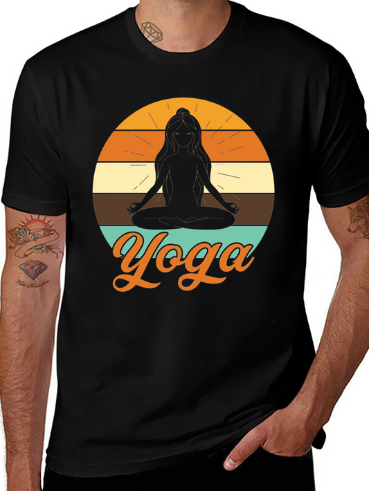 Yoga Silhouette T-Shirt - Meditative Design