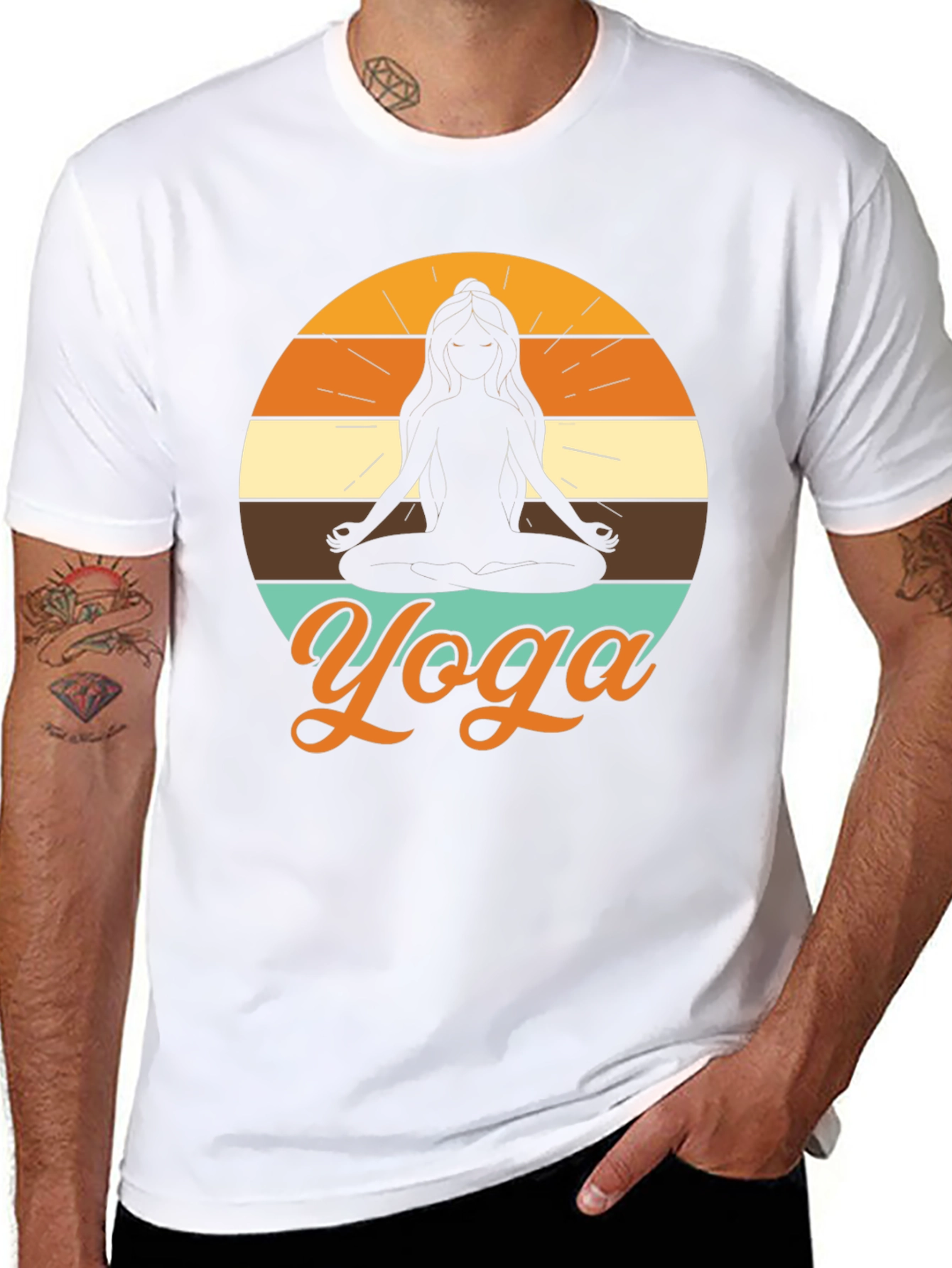 Yoga Silhouette T-Shirt - Meditative Design