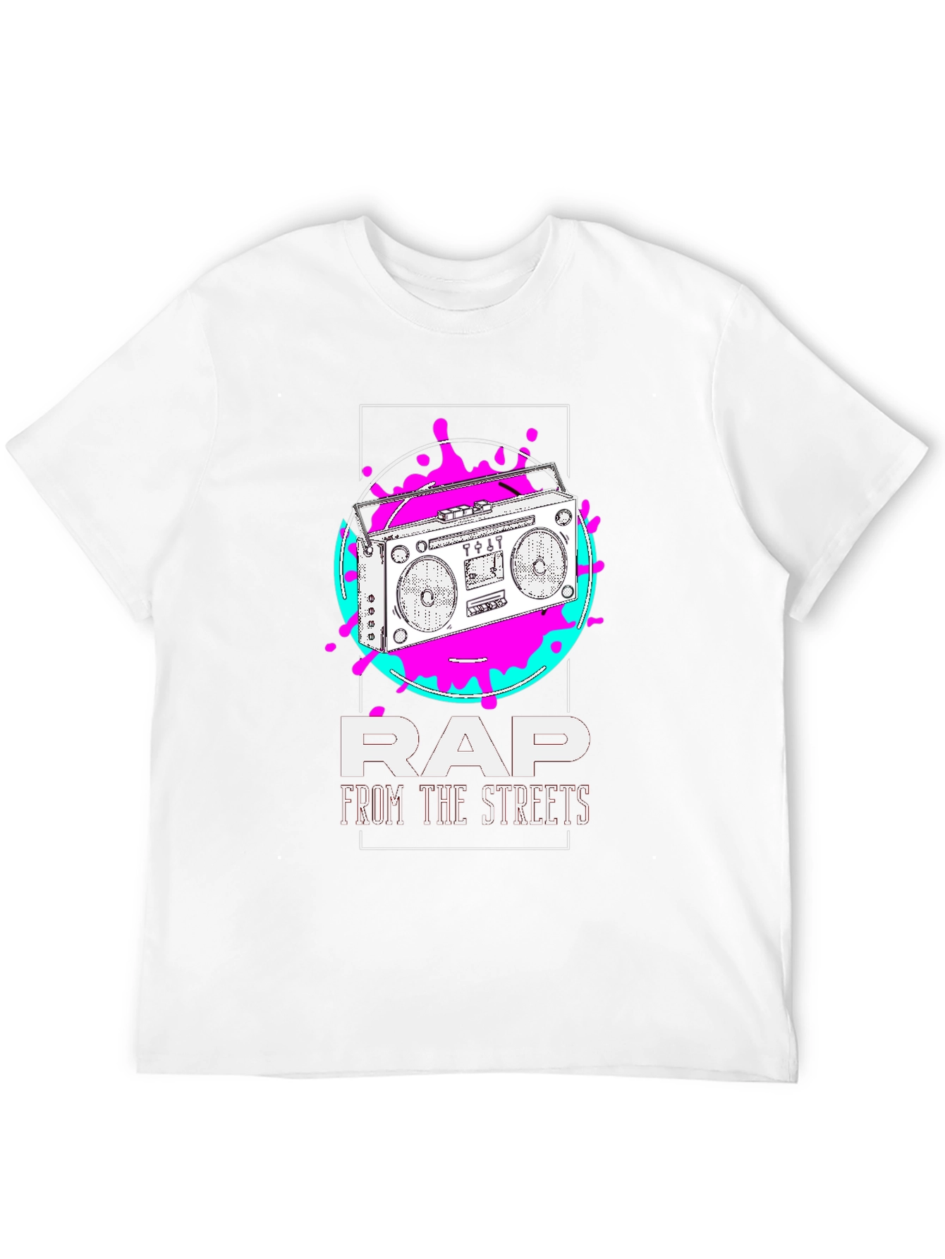 Rap From The Streets Boombox Graphic T-Shirt