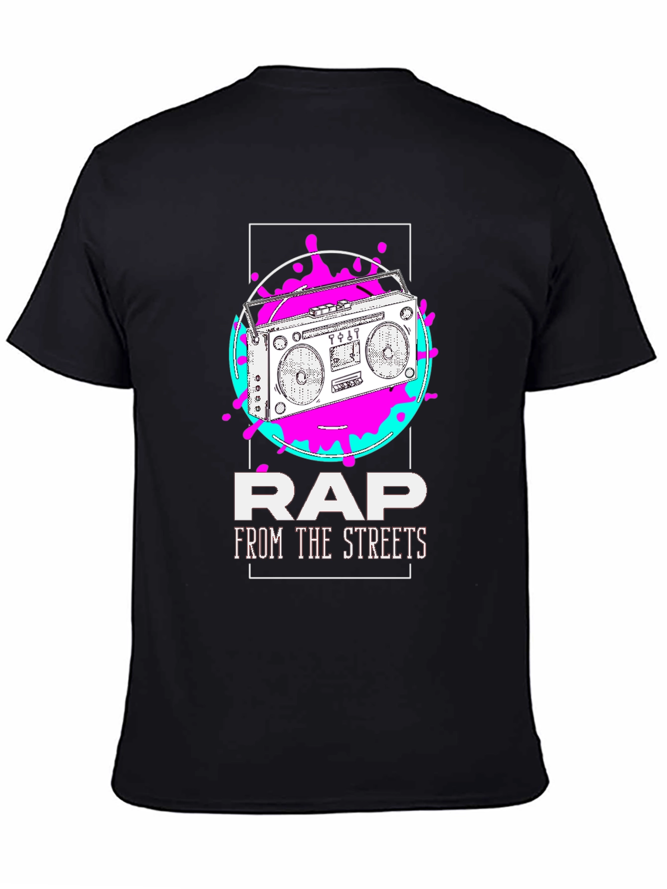 Rap From The Streets Boombox Graphic T-Shirt