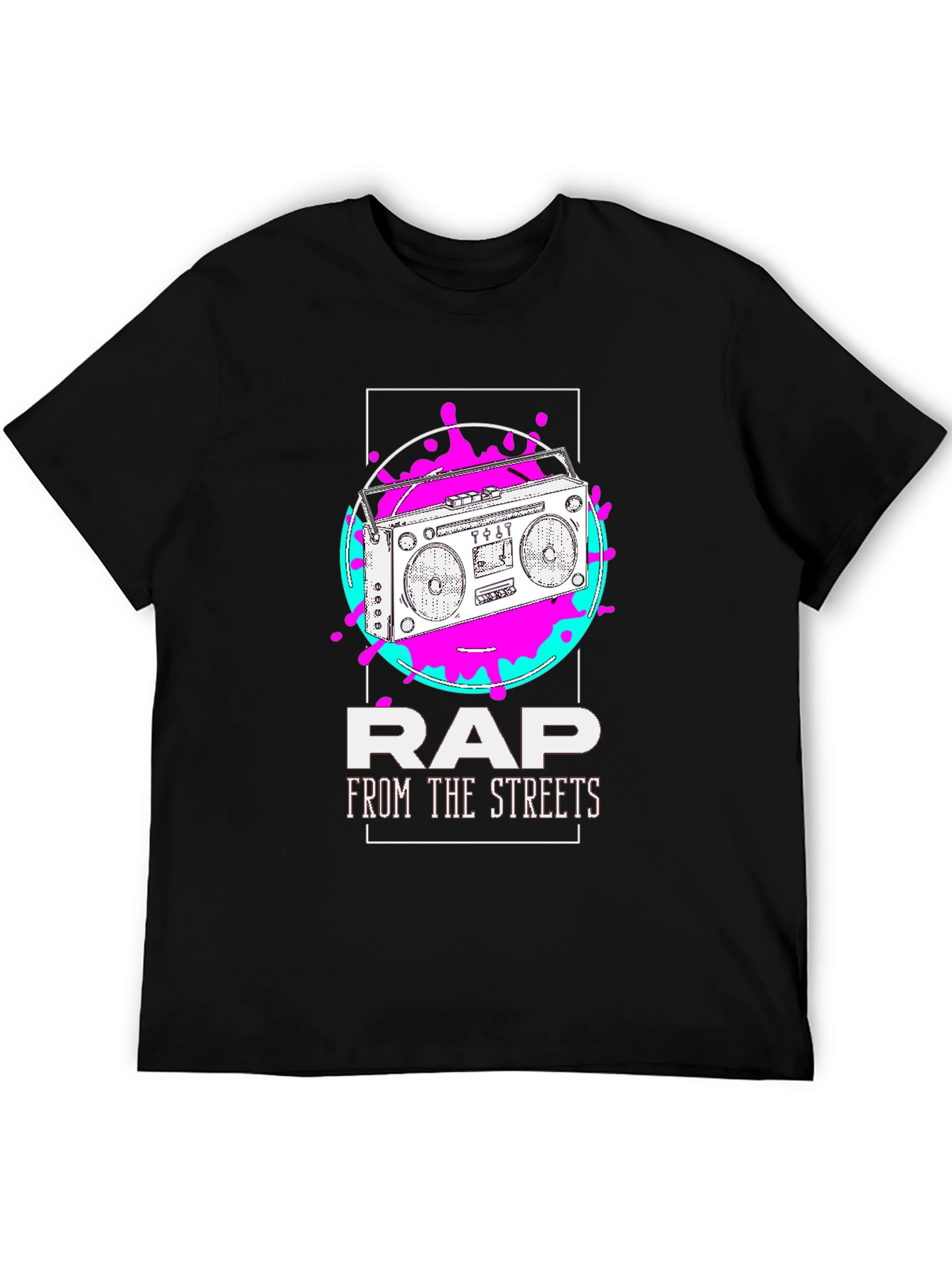 Rap From The Streets Boombox Graphic T-Shirt