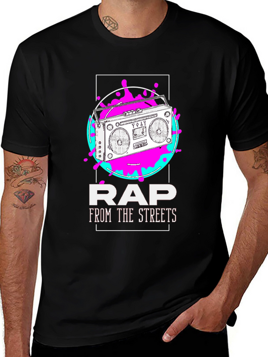 Rap From The Streets Boombox Graphic T-Shirt