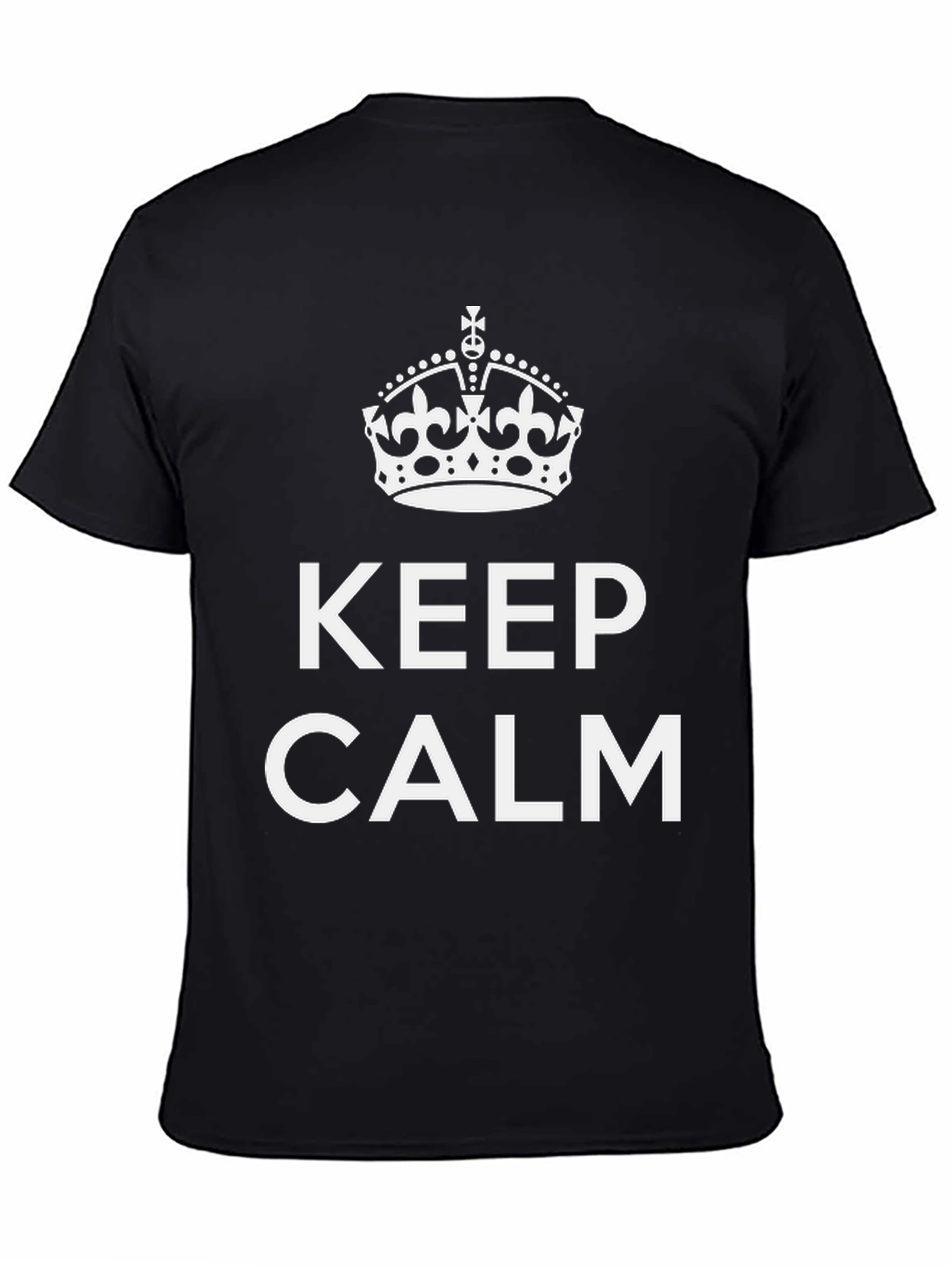 Keep Calm Crown Graphic Black T-Shirt