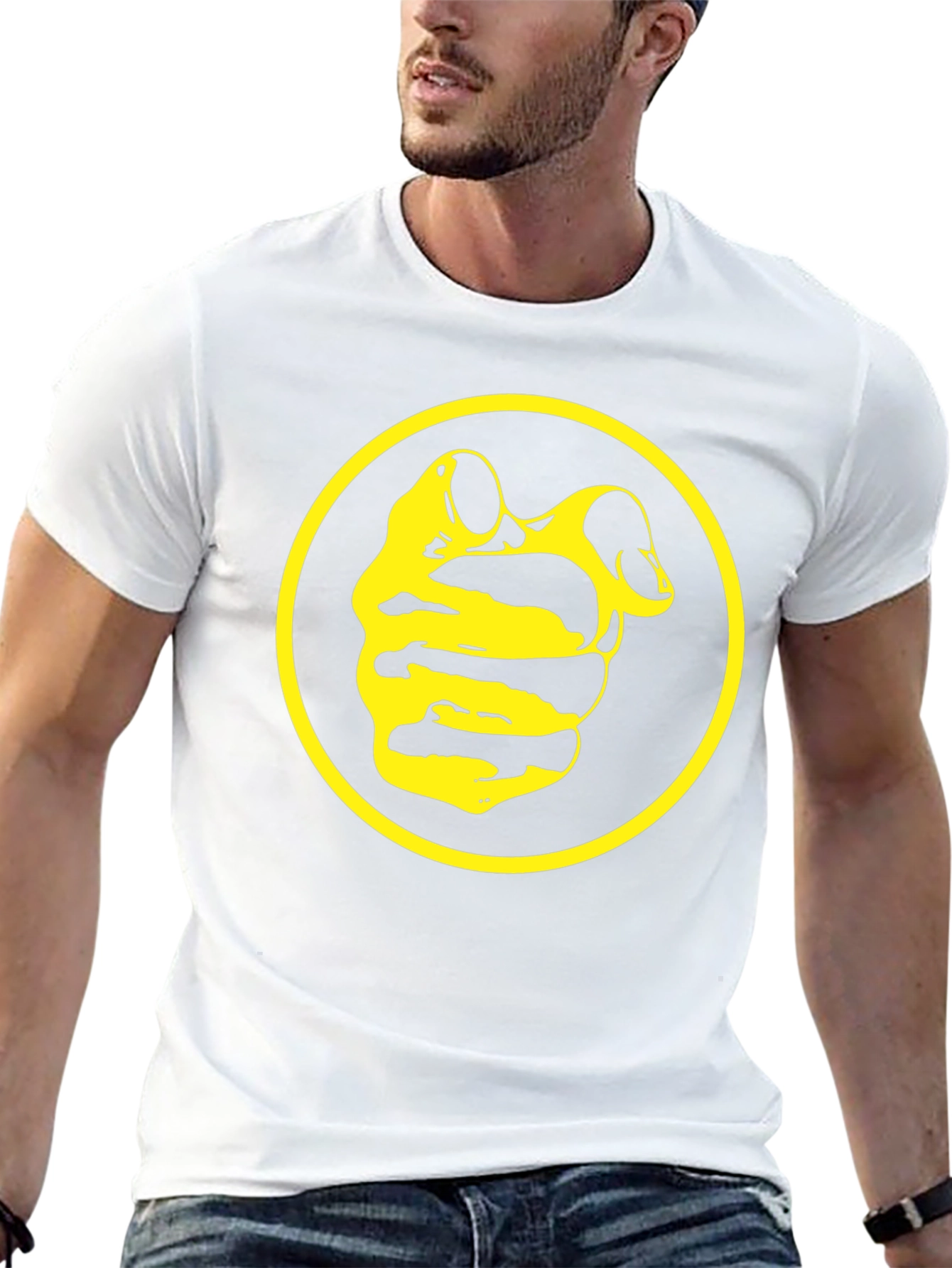 Black T-Shirt with Yellow Duck Icon