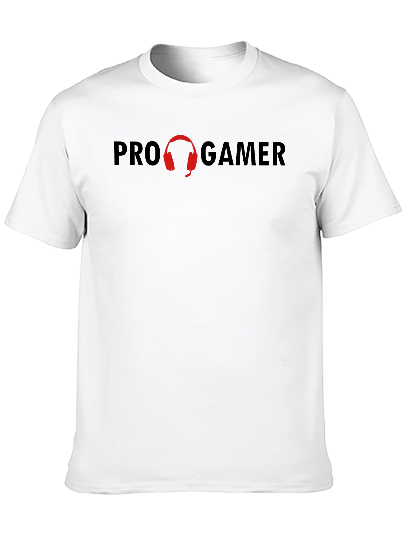 Pro Gamer Black T-Shirt with Headphone Design