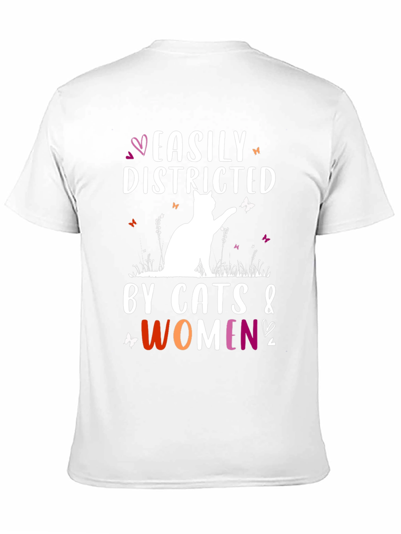 Easily Distracted by Cats and Women Graphic Tee