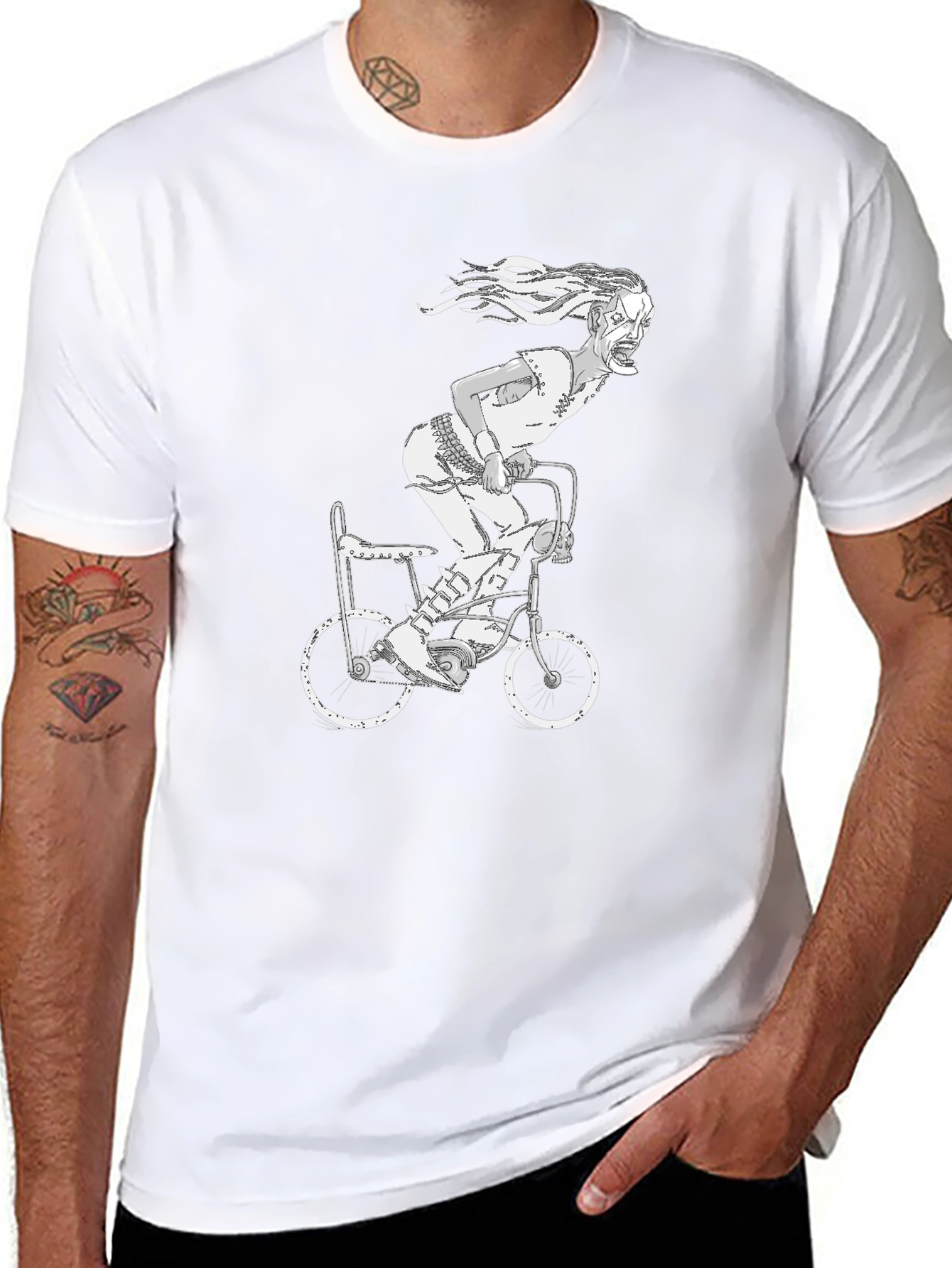Creepy Rider Graphic Tee - Unisex Black T-Shirt