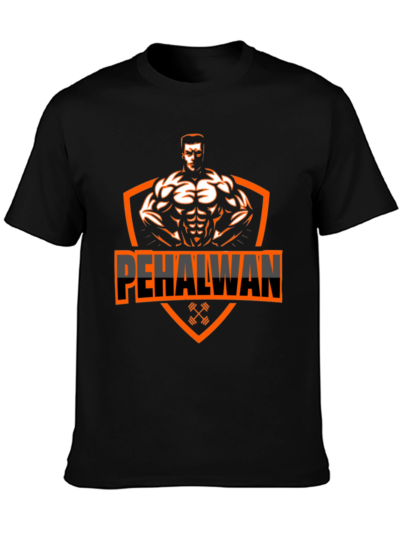 Mens Black Pehalwan Graphic T-Shirt