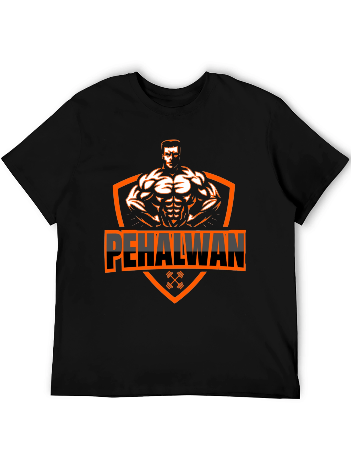 Mens Black Pehalwan Graphic T-Shirt
