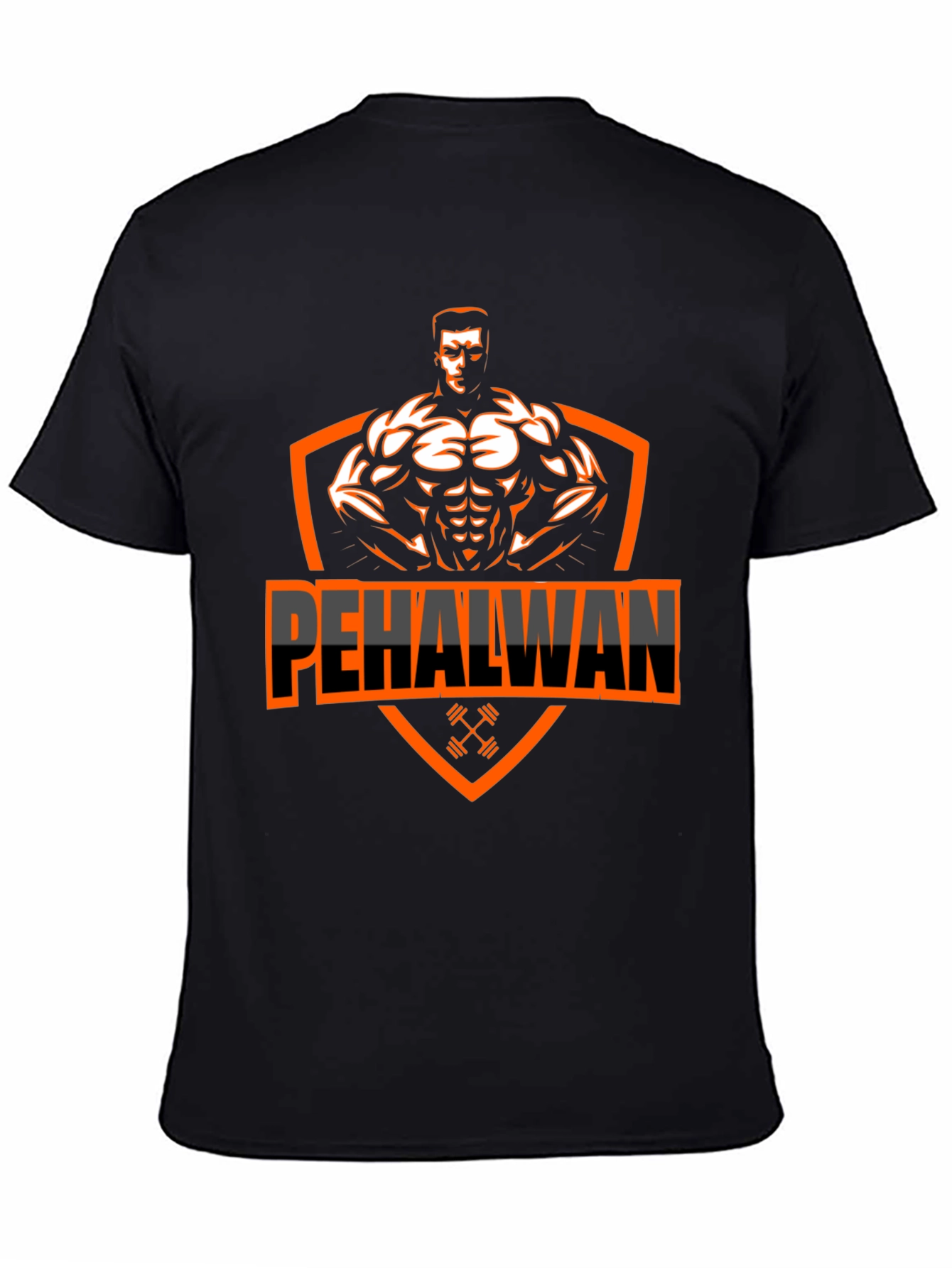 Mens Black Pehalwan Graphic T-Shirt