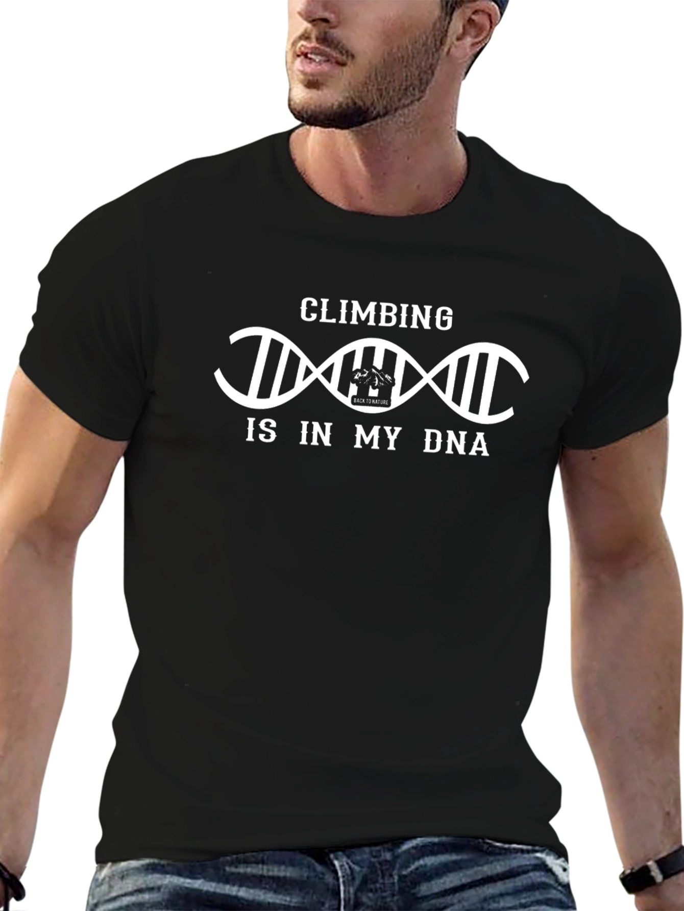 Climbing is in My DNA T-Shirt - Black