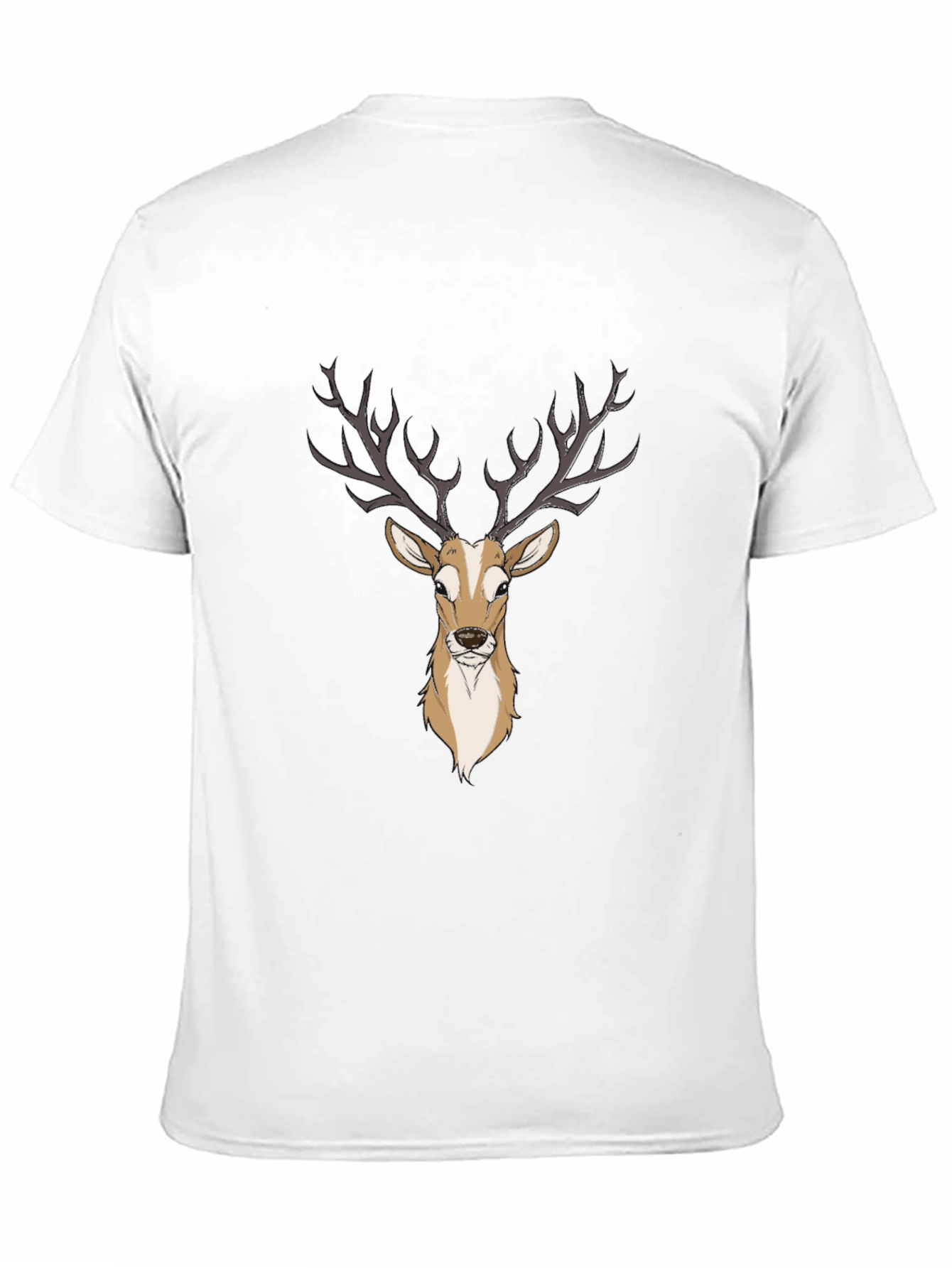 Mens Deer Graphic Print Black T-Shirt