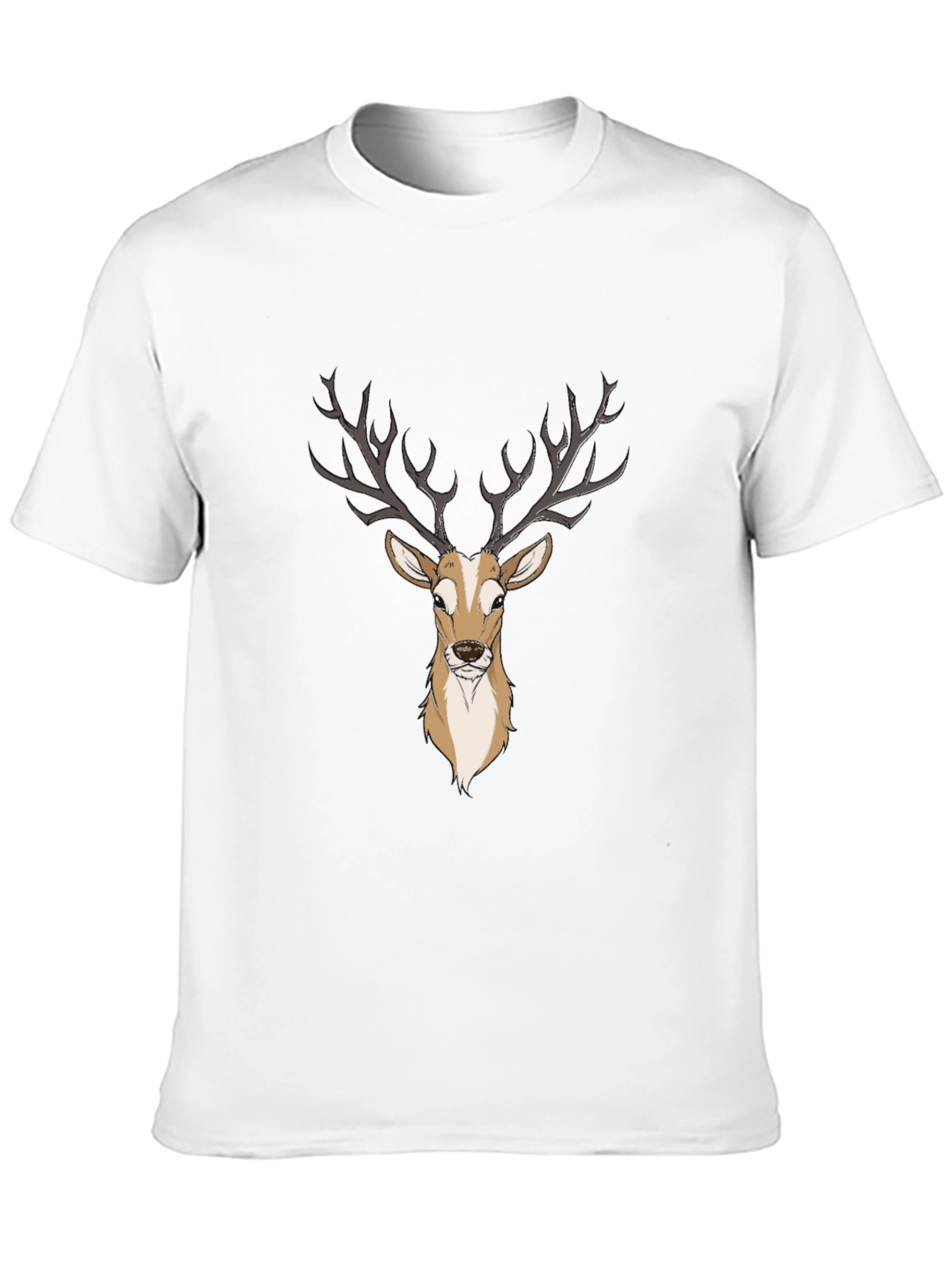 Mens Deer Graphic Print Black T-Shirt