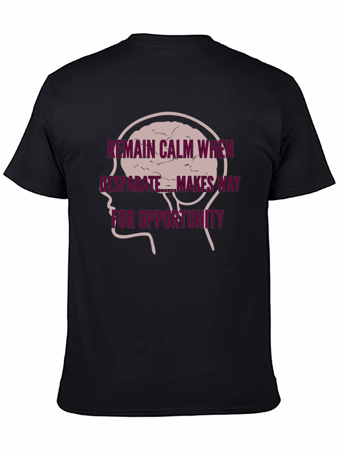Remain Calm Brain Tee - Mens Black Graphic T-Shirt