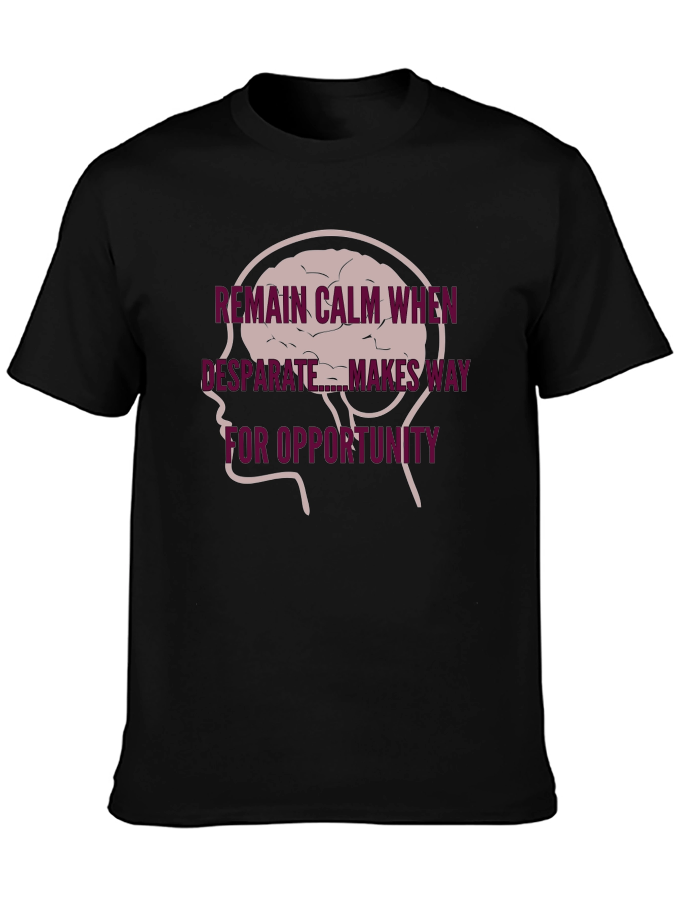 Remain Calm Brain Tee - Mens Black Graphic T-Shirt