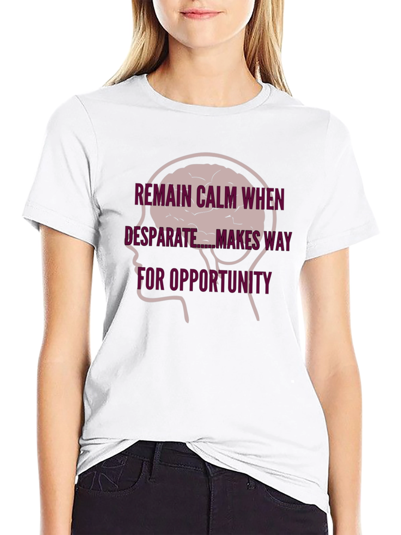 Remain Calm Brain Tee - Mens Black Graphic T-Shirt