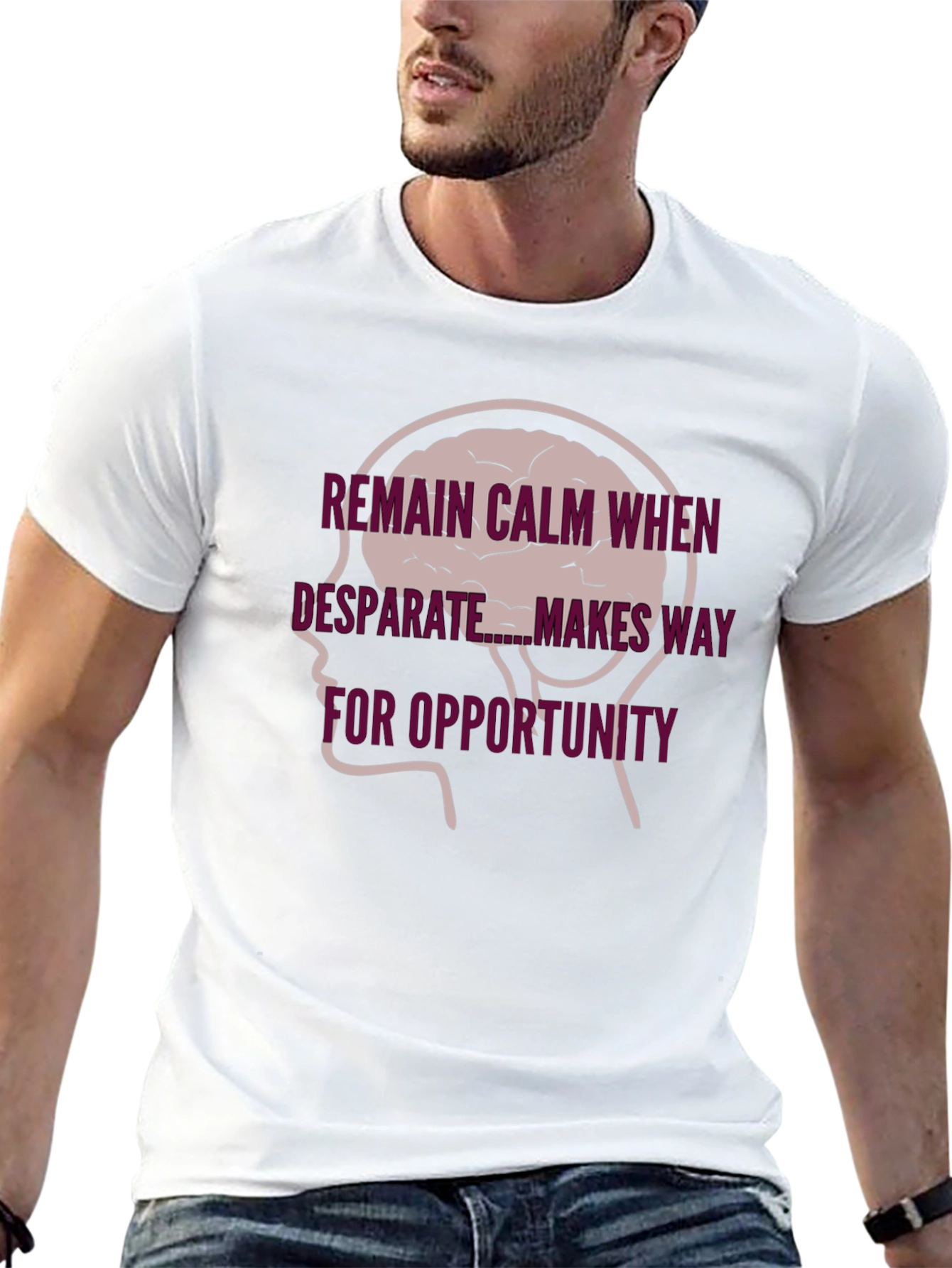 Remain Calm Brain Tee - Mens Black Graphic T-Shirt