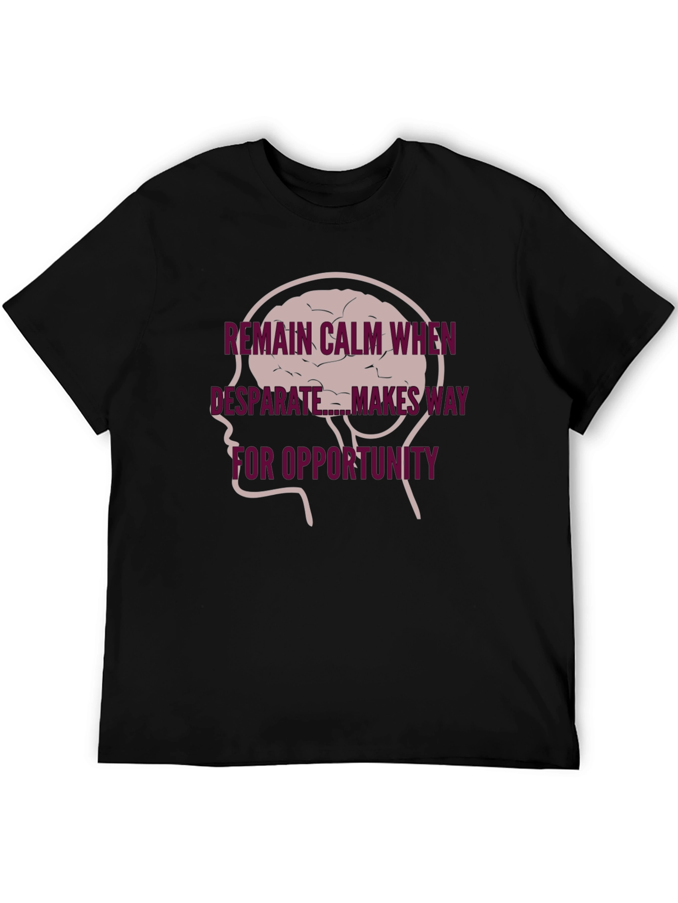 Remain Calm Brain Tee - Mens Black Graphic T-Shirt