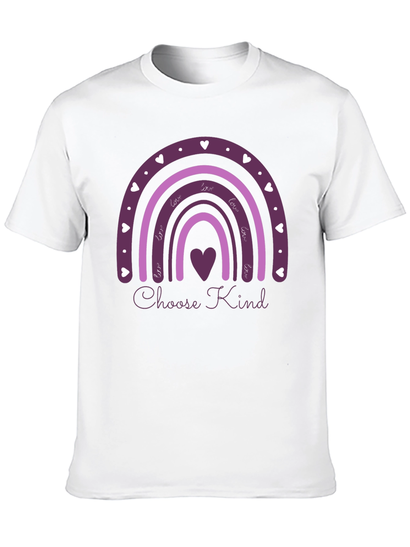 Choose Kind Rainbow Heart Graphic Tee