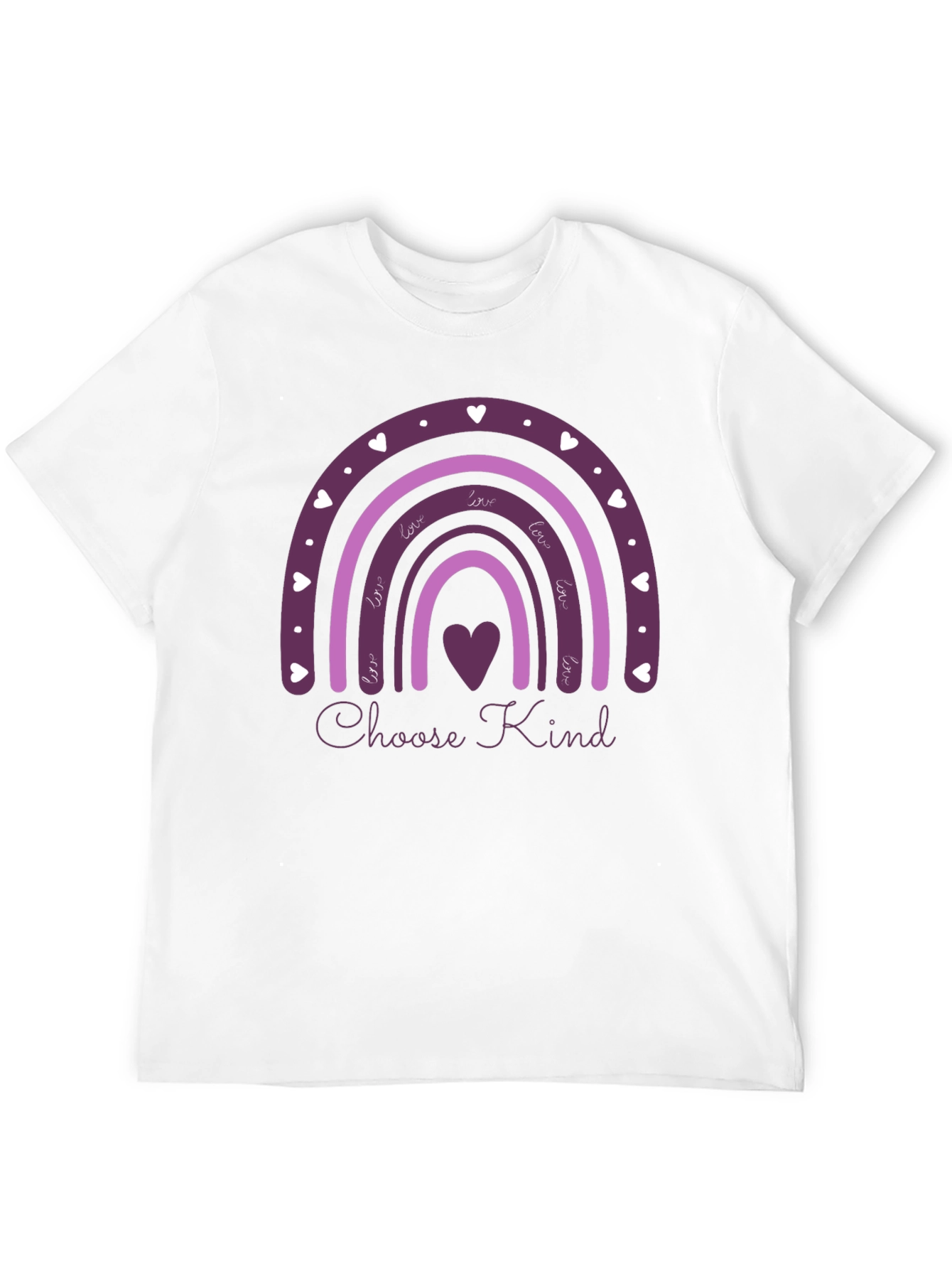 Choose Kind Rainbow Heart Graphic Tee