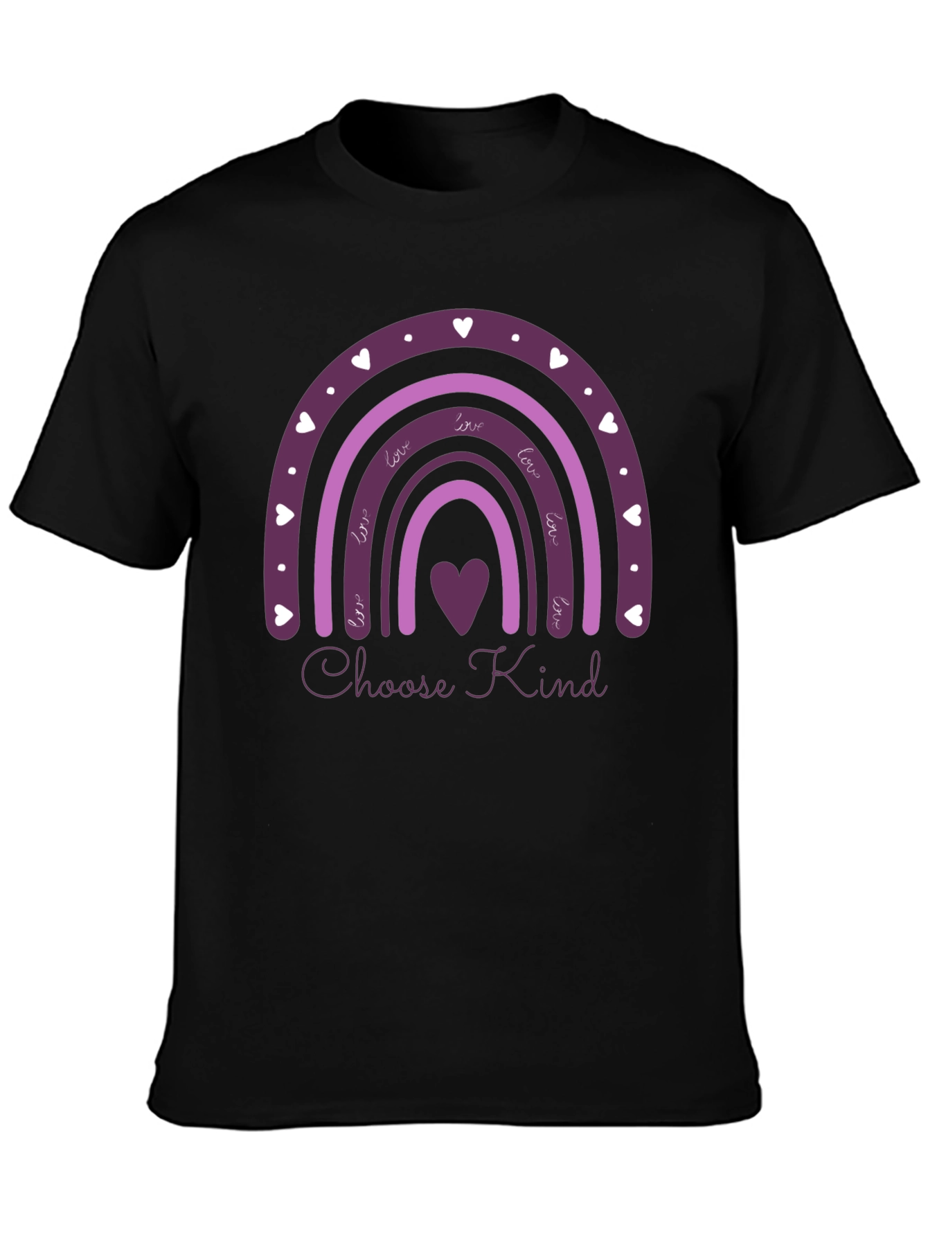 Choose Kind Rainbow Heart Graphic Tee