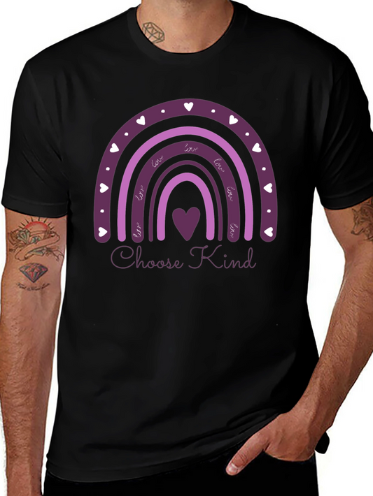 Choose Kind Rainbow Heart Graphic Tee