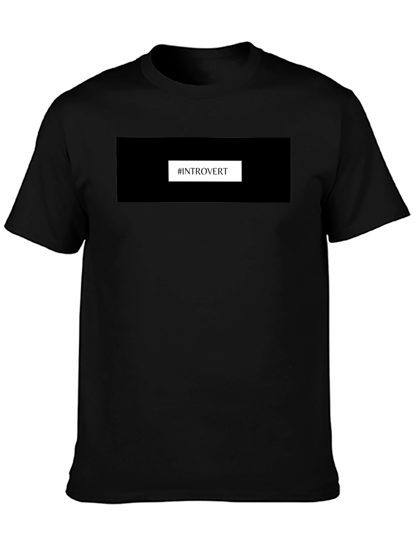 Introvert T-Shirt - Black Comfortable Fit