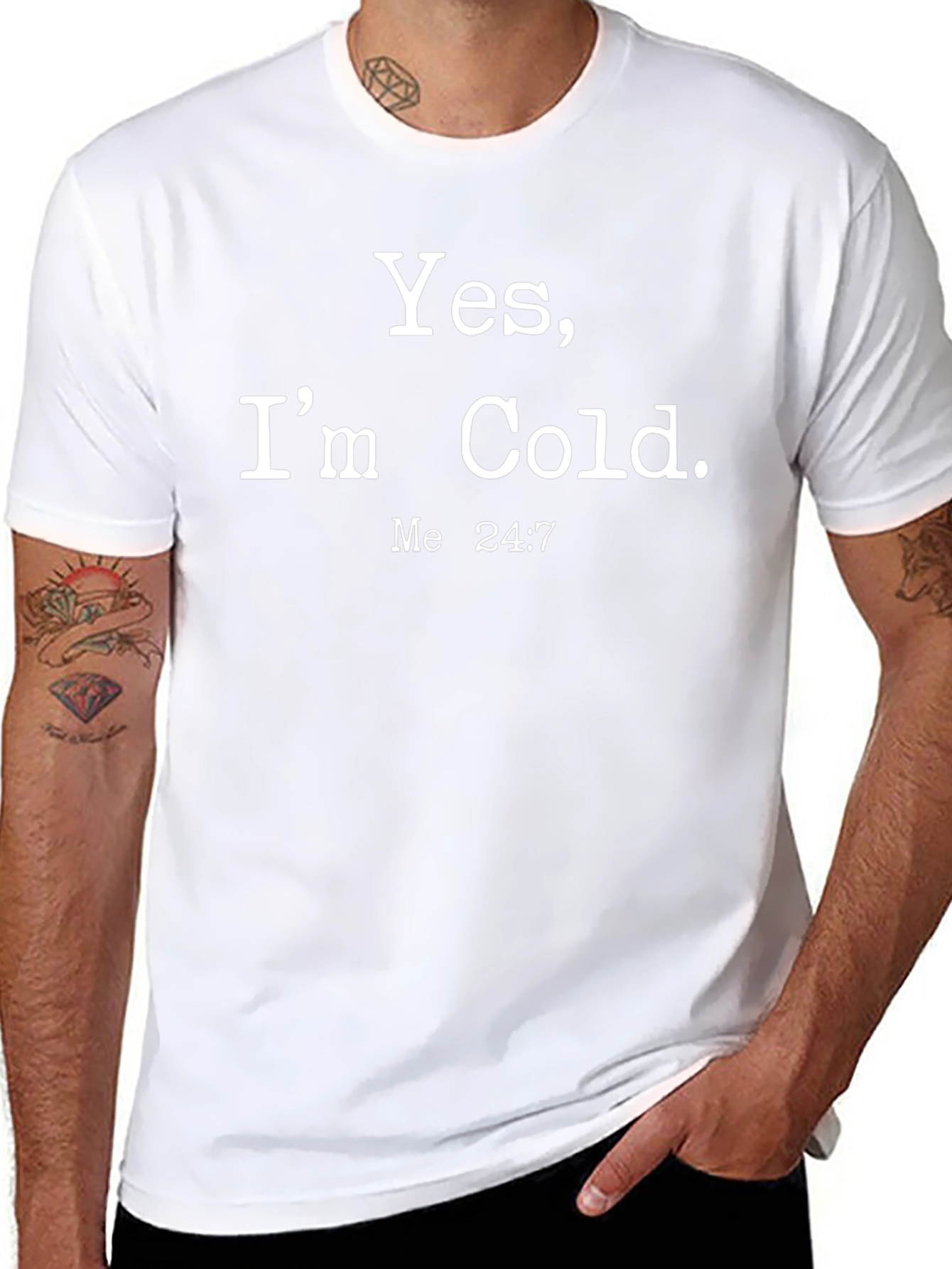 Funny Yes Im Cold Black T-Shirt