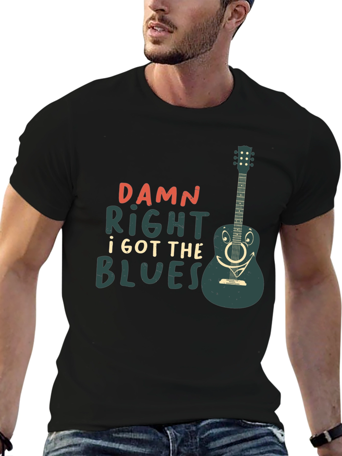 Damn Right I Got The Blues Guitar T-Shirt