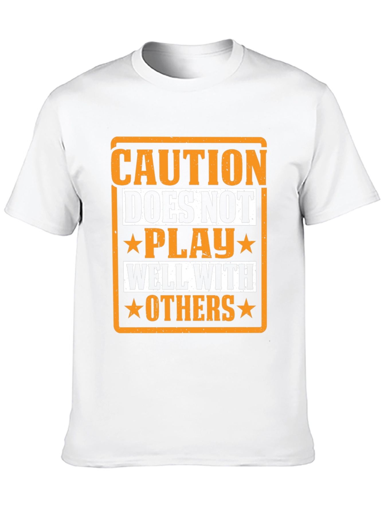 Caution Doesnt Play Well With Others Black T-Shirt