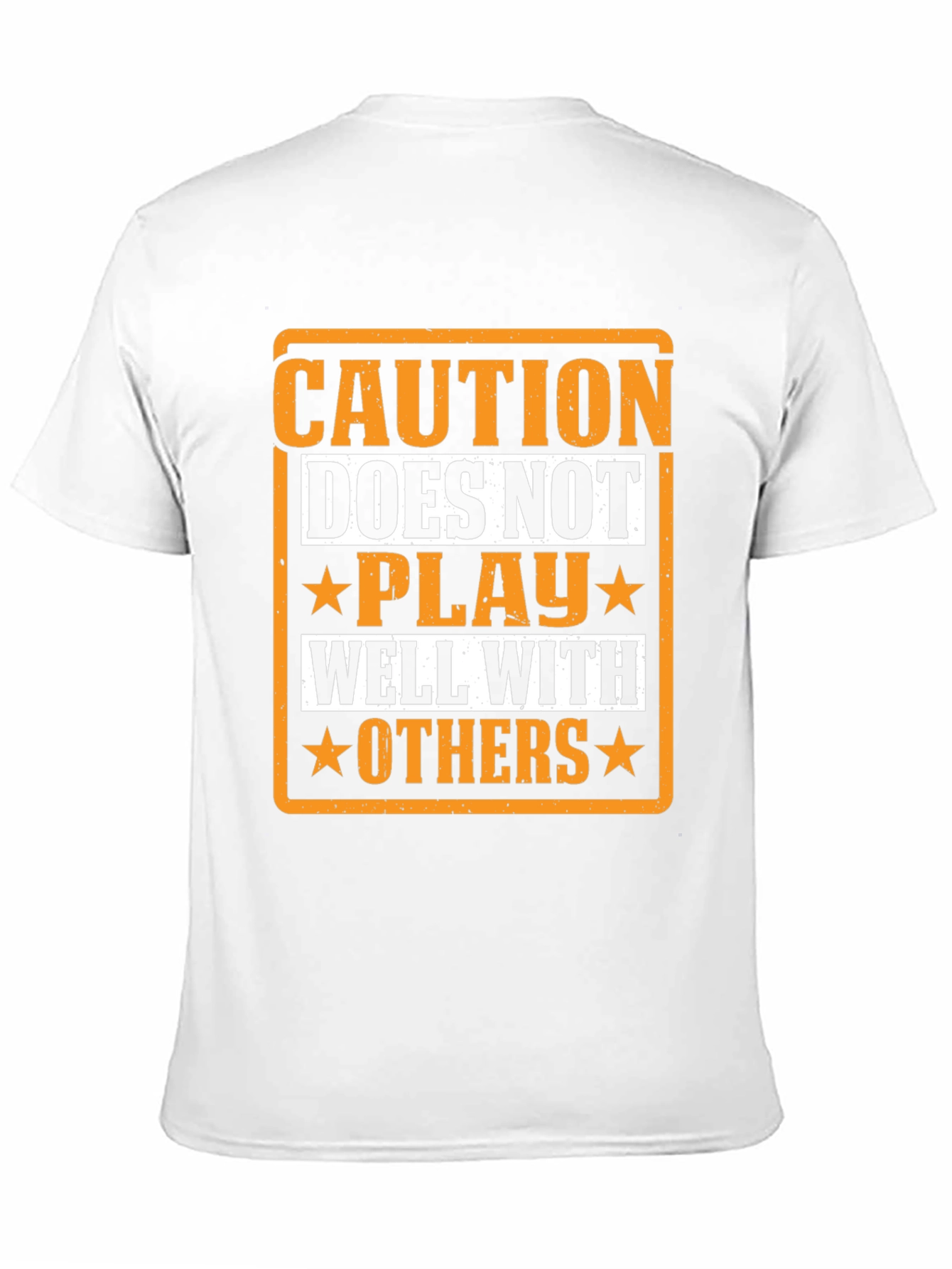 Caution Doesnt Play Well With Others Black T-Shirt