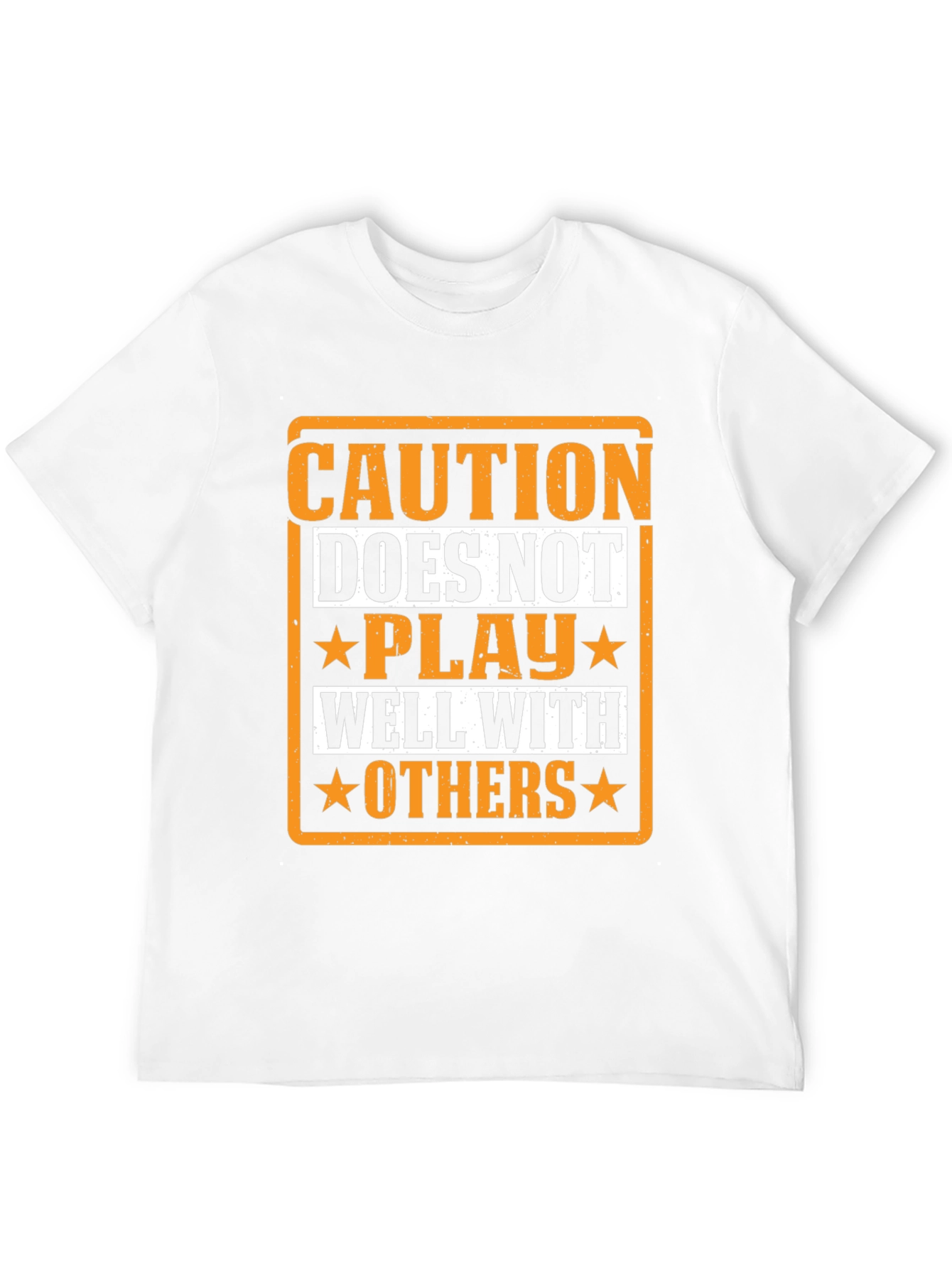 Caution Doesnt Play Well With Others Black T-Shirt