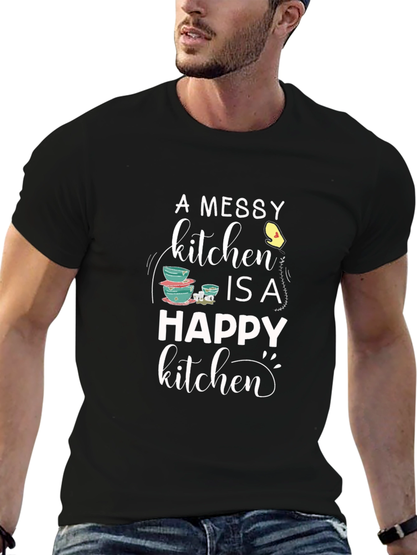 Messy Kitchen Happy Kitchen Graphic Tee
