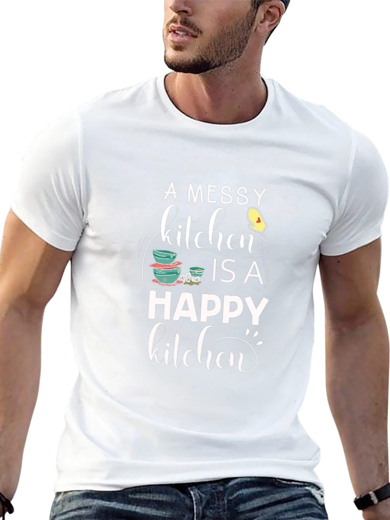 Messy Kitchen Happy Kitchen Graphic Tee