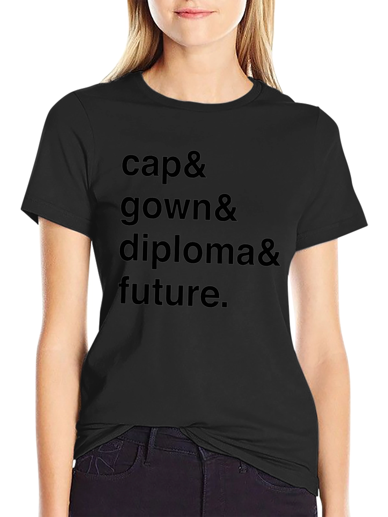 Graduation Cap Gown Diploma Future Black T-Shirt