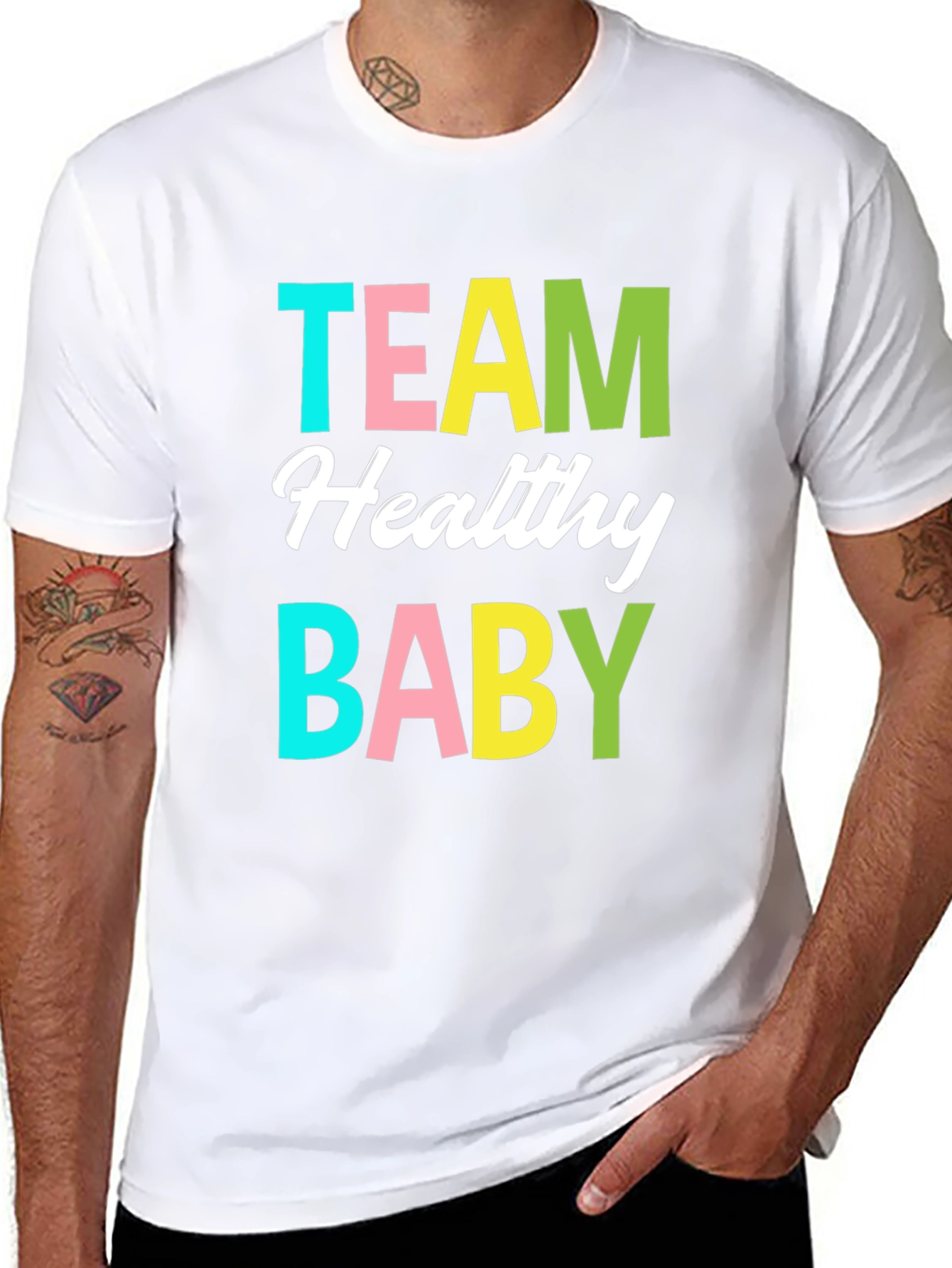 Team Healthy Baby Unisex T-Shirt Pregnancy Tee