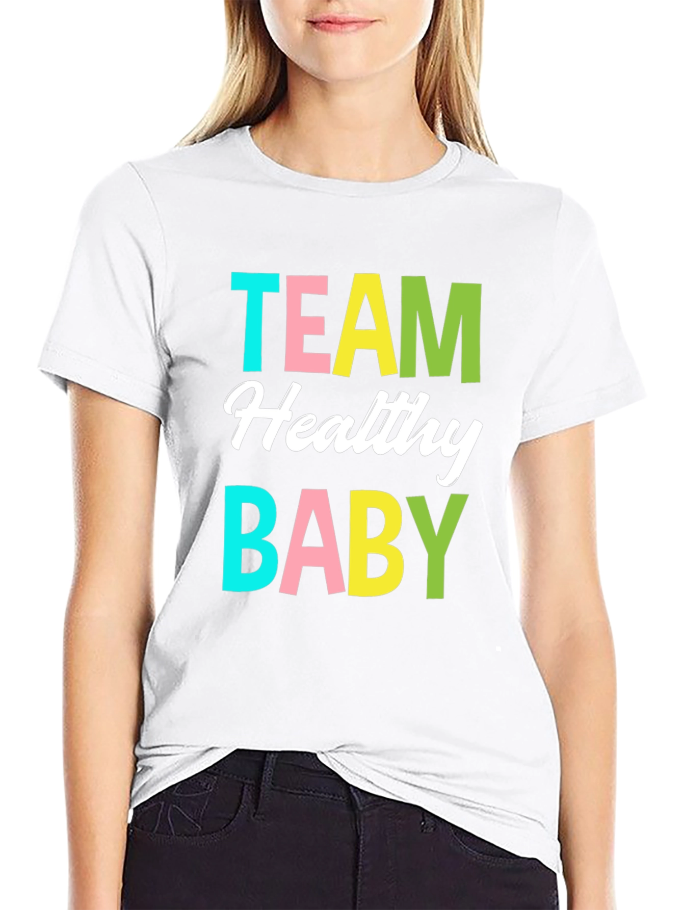 Team Healthy Baby Unisex T-Shirt Pregnancy Tee
