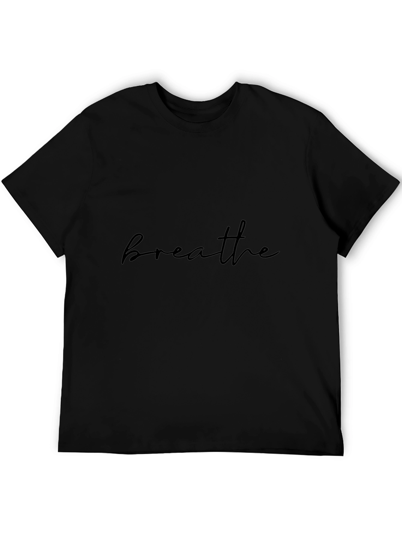 Breathe Black T-Shirt - Mens Casual Tee